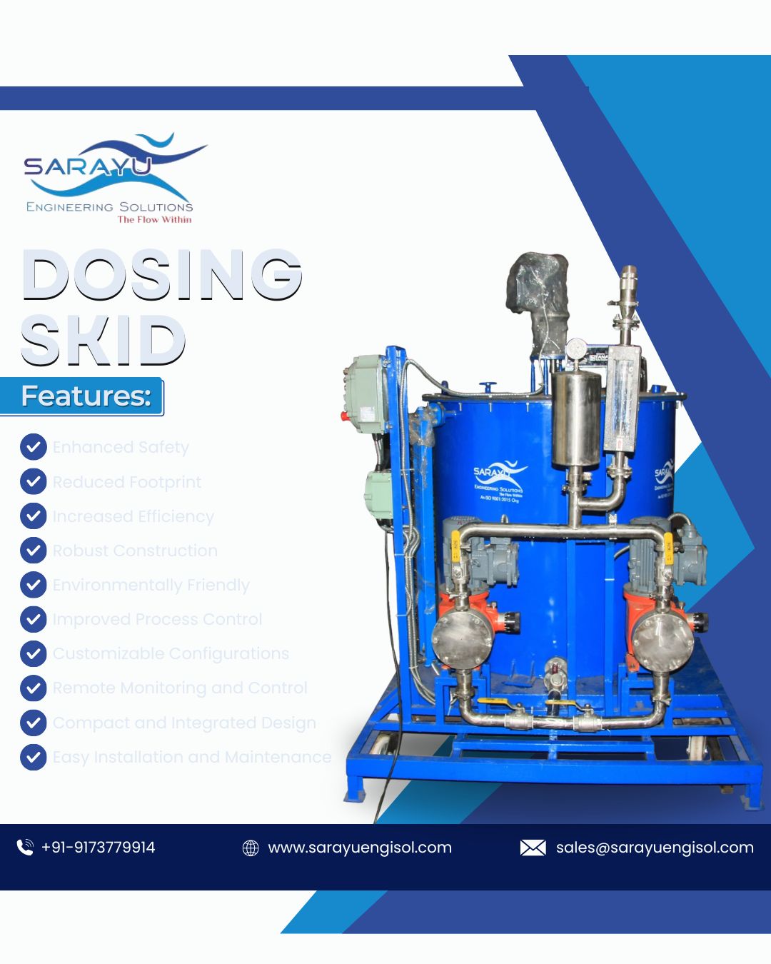 Maximizing Industrial Performance with Sarayu’s Integrated Dosing Skids