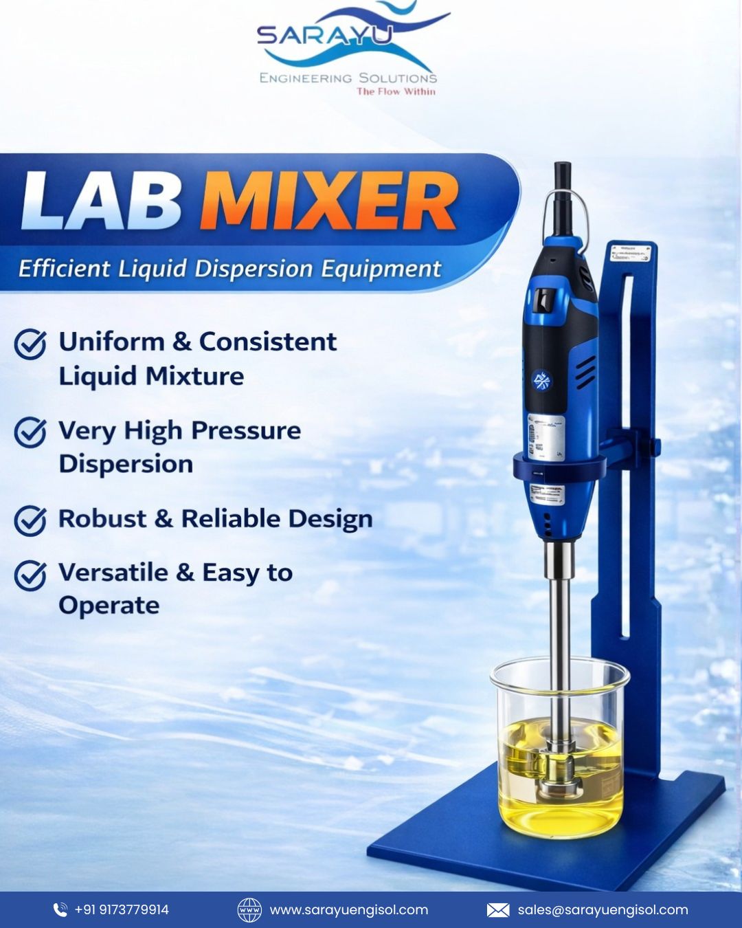 Lab Mixer: Efficient Liquid Dispersion Equipment